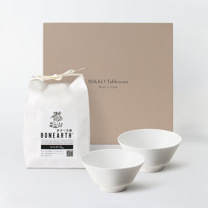 ペアごはん茶碗＆BONEARTH米1kgセット